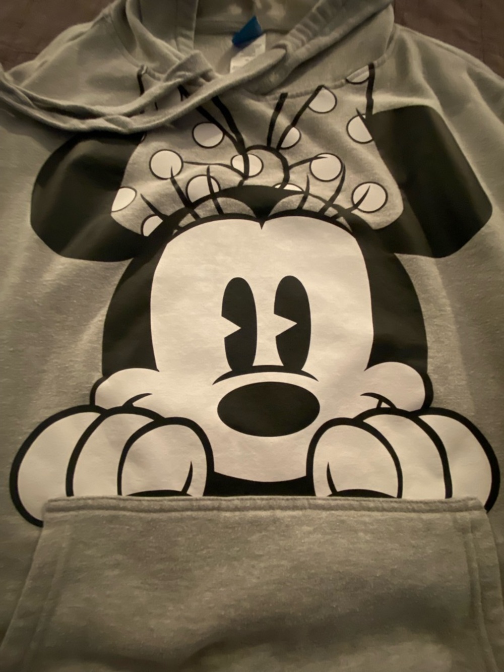 Disney Light Gray Pullover Hoodie with Minnie - Picture 3 of 5